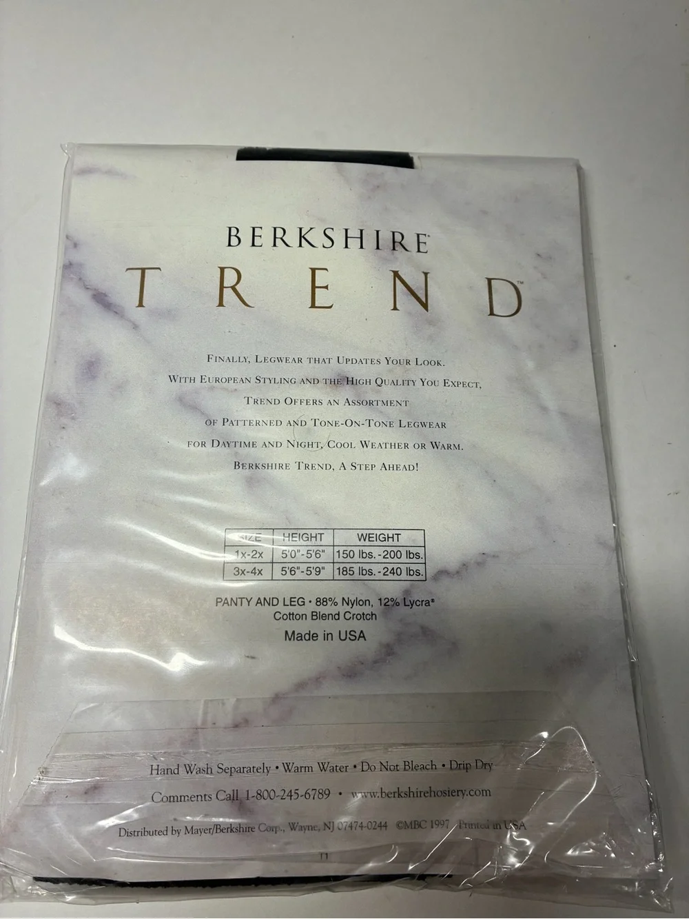 Berkshire Trend Women's Black Queen New Wave Lycra Shimmer Tights Sz 3x 4x